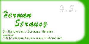 herman strausz business card